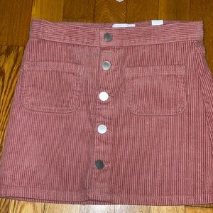 Girls Corduroy button front skirt
